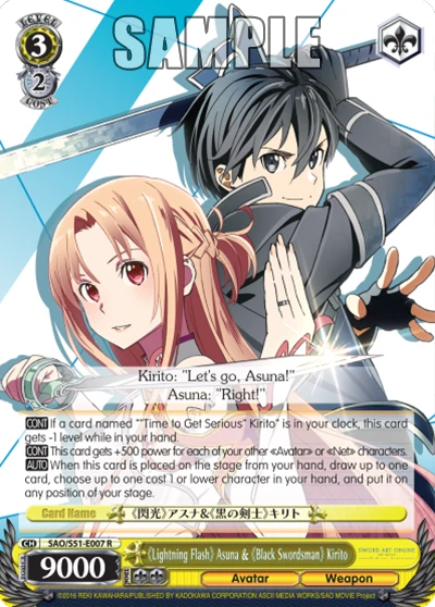 《Lightning Flash》 Asuna & 《Black Swordsman》 Kirito