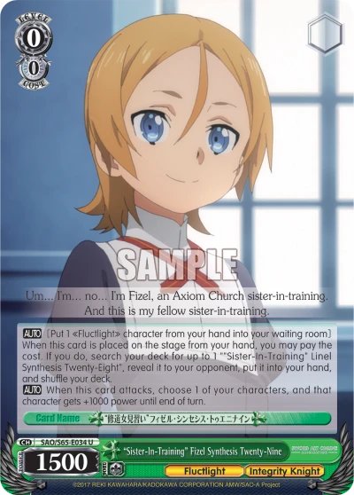 "Sister-In-Training" Fizel Synthesis Twenty-Nine