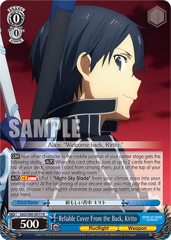 Reliable Cover From the Back, Kirito