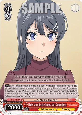 Their Good Luck Charm, Mai Sakurajima