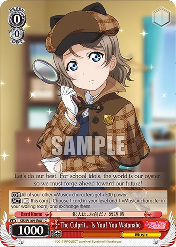 The Culprit… Is You! You Watanabe