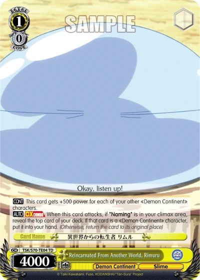 Reincarnated From Another World, Rimuru