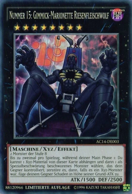 Number 15: Gimmick Puppet Giant Grinder (German) - "Nummer 15: Gimmick-Marionette Riesenfleischwolf"