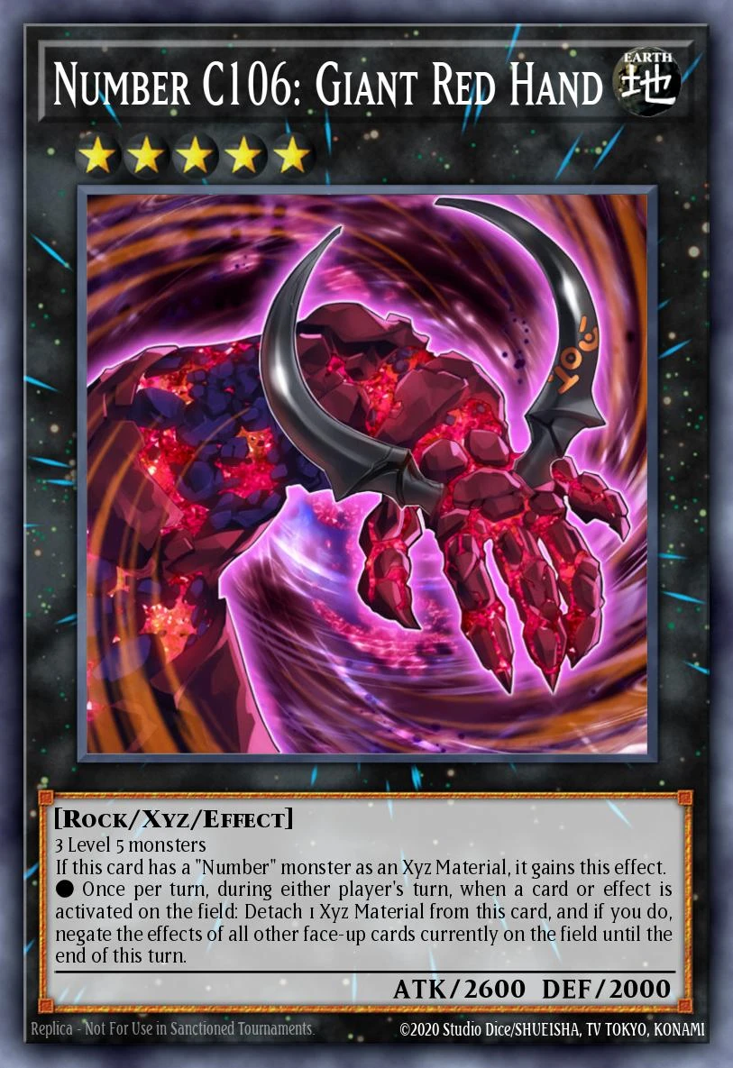 Number C106: Giant Red Hand