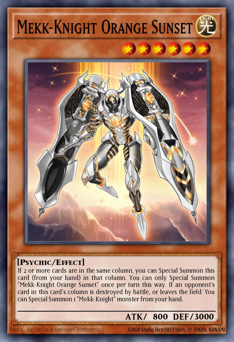 Mekk-Knight Orange Sunset