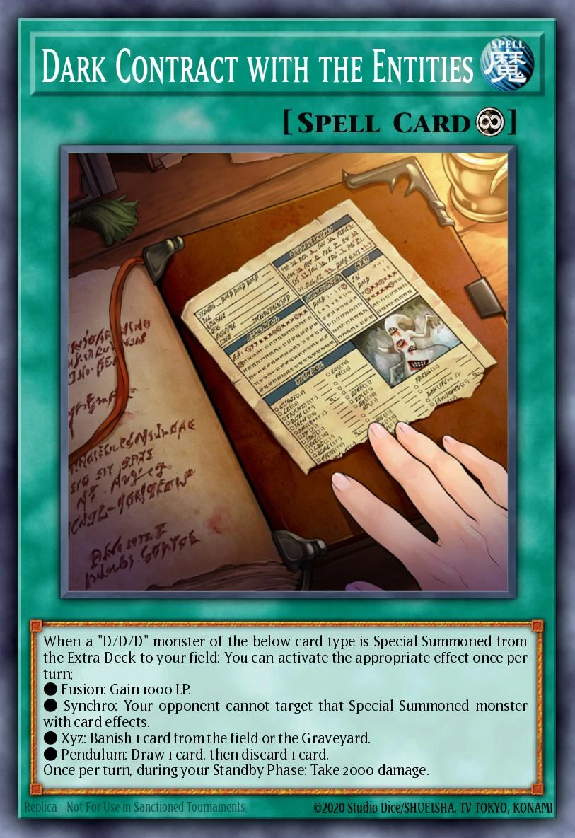 Dark Contract with the Entities